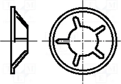 Immagine prodotto di 200 rondelle di sicurezza BN: 833 1292846, anelli di protezione, spessore 3 mm