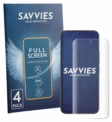 Produktbild von 4x Savvies Fullscreen Schutzfolie für Nubia Air Pro Displayschutz Folie Fullcover Klar Transparent