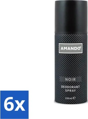 Obrázek produktu pro Amando - Noir - Deodorant - Sprej - 150 ml - ekonomické balení - 6 kusů