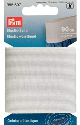 Elastisches Tailleband, Weiß, 60 mm x 90 cm, 1 Stück