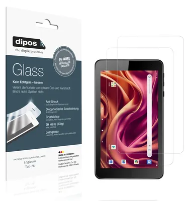 Image de 2x Protection ecrán pour Logicom Tab 76 Verre souple Film Protecteur 9H dipos