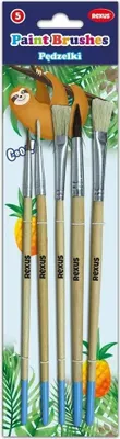 Image de Set de pinceaux en poils naturels, 5 pièces