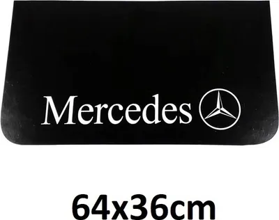 Image de Presse garde-boue Mercedes avec logo et écriture blanche 36x64cm