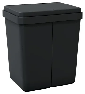Imagen del producto de Cubo de basura doble gris antracita 2x25 L
