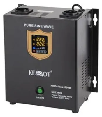 Obrázek produktu pro Záložní zdroj pro kotle UPS KEMOT URZ3409 PROsinus 500W 12V,sínus, nástěnný