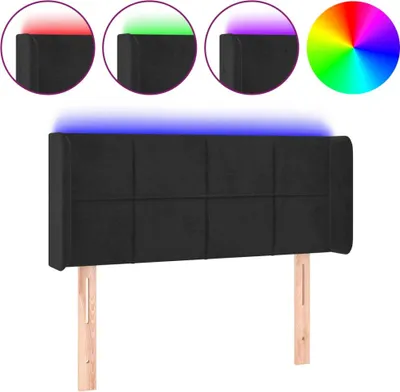 Obrázok produktu pre vidaXL LED čelo postele čierne 93x16x78/88 cm Velvet