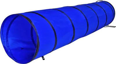Immagine prodotto di tunnel di gioco per cani lionto, tunnel di agilità stabile per cani, pieghevole con borsa di trasporto e pioli, 200x40 cm, blu