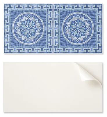 Produktbild von Selbstklebende Wanddekoration für das Wohnzimmer, 100 x 50 cm, Blumenmosaik