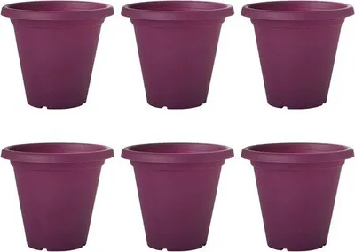 Immagine prodotto di Vaso da fiori 6 x 19 cm - Per interni ed esterni - Con fori di drenaggio - Leggero e resistente alle intemperie - Ideale per il giardino e la terrazza