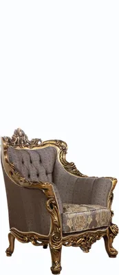 Produktbild von Luxus Stuhl Sessel Barock Rokoko Möbel Einrichtung Wohnzimmer Thron