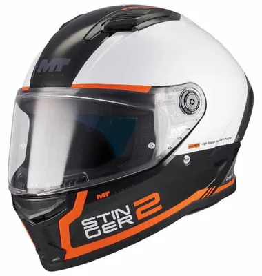 Immagine prodotto di Casco integrale Mt Helmets Stinger 2 Core, bianco, nero M, bianco, nero M