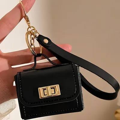 Image de Porte-clés Mini Sac à main Noir - Élégance et Praticité KP41034