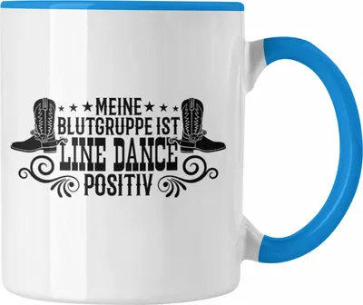 Produktbild von Trendation - Tasse Line Dance Motiv Geschenk für Line Dance Fans Tänzerin Geschenkidee Spruch (Blau)