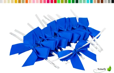 Produktbild von Satinschleifen 5cm, 10 Stück, Farbauswahl:blau 352 / königsblau / royalblau