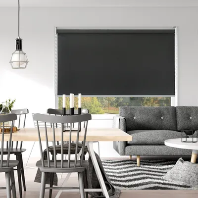 Produktbild von SWANEW Außenrollo Senkrechtmarkise Balkonrollo Sichtschutz Sonnenschutz Rollo 140 x 140cm Outdoorrollo für Fenster & Türen, Anthrazit