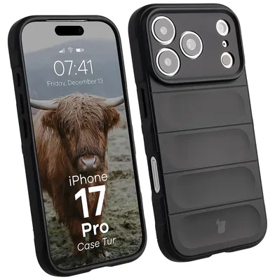 Produktbild von Robuste Handyhülle für iPhone 17 Pro, Bizon Case Tur, Schwarz