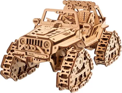 Immagine prodotto di Ugears 3D Puzzle meccanico in legno veicolo fuoristrada cingolato