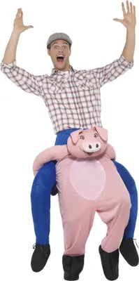 Produktbild von Smiffys - Huckepack-Kostüm Set für Herren/Damen Uni SM1733 (Einheitsgröße) (Pink)