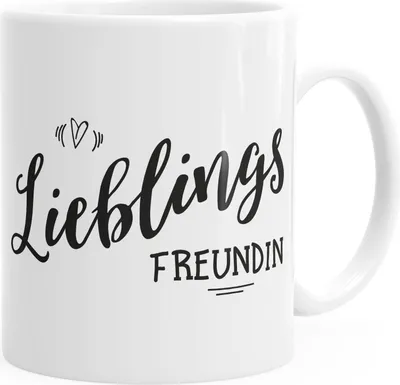 Produktbild von Geschenk-Tasse Lieblingsfreundin Kaffee-Tasse Freundschaft Partner Freundin einfarbig MoonWorks® weiß unisize