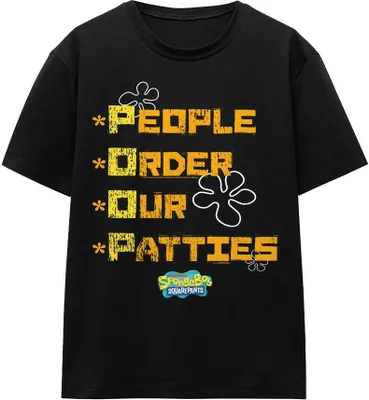 Produktbild von SpongeBob SquarePants - "People Order Our Patties" T-Shirt für Herren/Damen Uni TV15998 (S) (Schwarz)