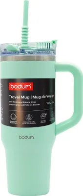 Produktbild von bodum Thermobecher mit Strohhalm Heiß & Kalt Isolierbecher to Go 1200ml mint