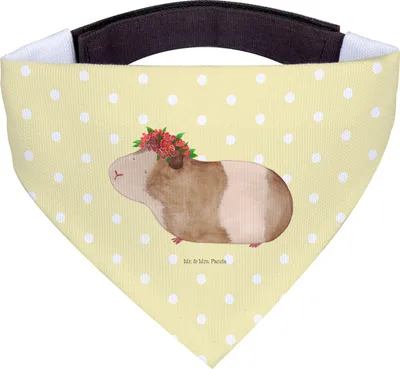 Produktbild von Mr. & Mrs. Panda Tuch Meerschweinchen Weisheit - Gelb Pastell - Geschenk, Hundehalstuch, Lustige Sprüche, Wunder, Hunde Halstuch, Für, Spruch, Realität, Motivation, Hund