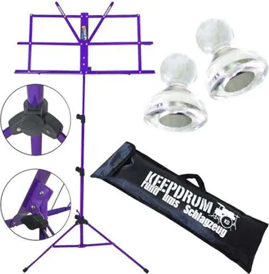 Immagine prodotto di keepdrum MUS2FL leggio viola con 2 magneti