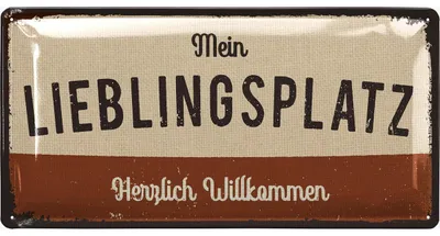 Produktbild von Schild Lieblingsplatz Outdoor, LIEBLINGSPLATZ Schild Garten, Deko Garten Vintage Schilder, Chill Lounge Gartendeko, Wanddeko Garten Schild Metall