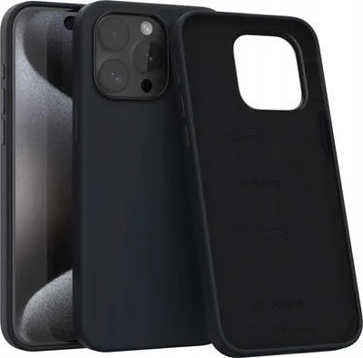 Image de Coque magnétique en silicone pour Magsafe SPACECASE Pure Mag pour iPhone 15 Pro Max Noir
