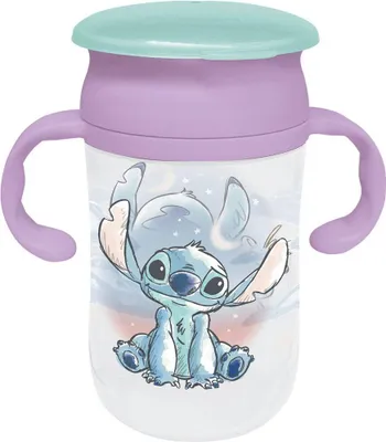 Produktbild von Tataway Reisebecher, 395 ml, Disney Stitch-Design, geeignet für Arbeit, Sport und Reisen