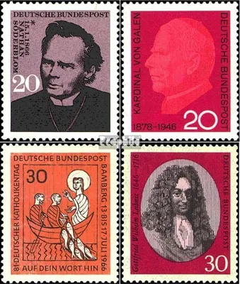 Produktbild von Briefmarken BRD (BR.Deutschland) 1966 Mi 504,505,515,518 (kompl.Ausg.) gestempelt 100.Geburtstag von Söderblom