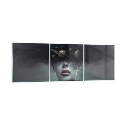 Produktbild von Bilder auf glas - 3 Teile - Quinoa Frau Gesicht - 150x50cm - Glasbilder - Wandbilder - Bilder - zum Aufhängen bereit - Wanddekoration aus Glas - Glas Bilder - Wandbild auf Glas - GCA150x50-4796