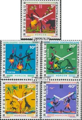Produktbild von Briefmarken Zentralafrikanische Republik 1972 Mi 273-277 (kompl.Ausg.) postfrisch Zentralafrikanische Uhrenfabrik