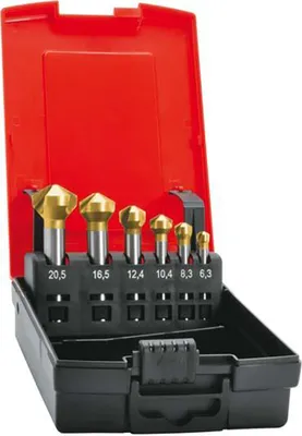 Obrázok produktu pre Formát Sada zápustných hĺbení HSS TiN 120deg 6,3-25,0 mm