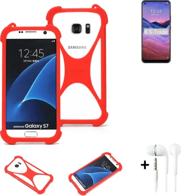 Produktbild von Handy-hülle + Kopfhörer kompatibel mit ZTE a1 Schutz-hülle Bumper Silikon Schutz Hülle Cover Case Silikoncase Silikonbumper TPU Softcase