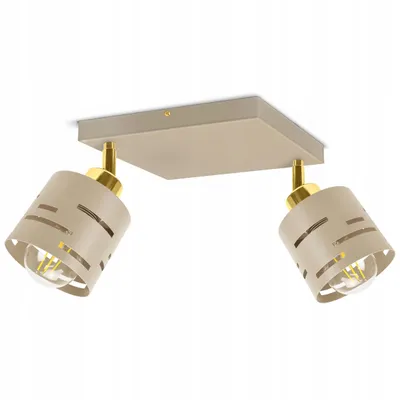 Produktbild von LUXOLAR Deckenleuchte 20cm 2-flammig schwenkbar Beige Gold E27