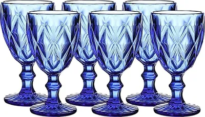 Zdjęcie produktu dla Kolorowe szklanki do picia 280 ml zestaw 6 szklanek Cobalt blue - kobaltowo-niebieskie 1 6 sztuk (1 szt.) szkło