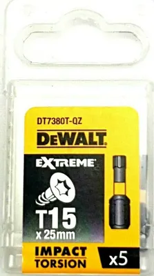 Produktbild von DeWALT DT7380T-QZ, 5 Stück(e), Torx, T15, 2,5 cm, Box