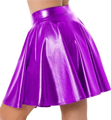 Obrázek produktu pro Dámská sukně velikost M Krátká mini sukně lesklá kovová sukně sukně nízké vzestupu sukně Dance Tutu Party Club Costume