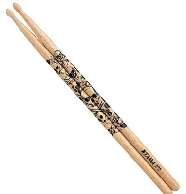 Imagen del producto de Tama, baquetas para batería, modelo 7A-S, roble japonés, diseño "Cráneo"