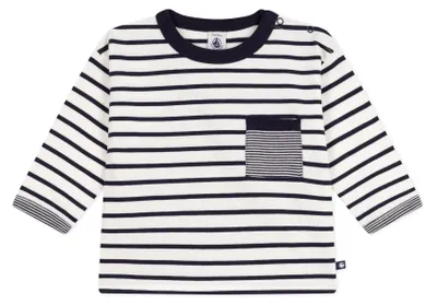 Productafbeelding van Petit Bateau CANAPE_H25, kleding voor overdag, kleur: marshmallow/donkergrijs, maat: 3 maanden baby