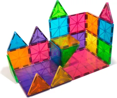 Produktbild von Moose Toys 57088 - MAGNA TILES - 32-teiliges Set "Clear Colours" mit klaren Farben