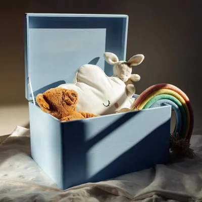 Immagine prodotto di Creative Deco XXL Azzurra Grande Scatola in Legno Porta Oggetti | 40x30x24cm  | Coperchio | Contenitore per Decorare Cassetta Attrezzi Portagiochi