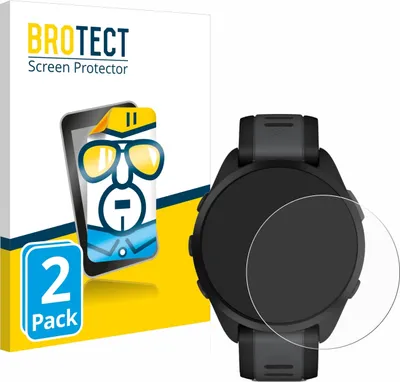 Produktbild von 2x Für Garmin Forerunner 165 / 165 Music Schutzfolie BROTECT Displayschutz Display Schutz Folie Klar Transparent