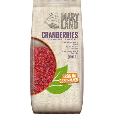 Produktbild von Maryland Cranberries getrocknet und gesüßt Groß im Geschmack 1000g