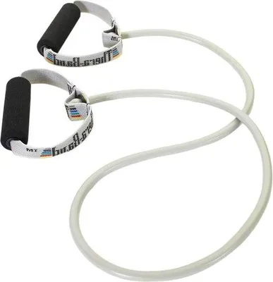 Produktbild von Übungsband für Oberkörper mit Griffen - Latex - 127 cm - Silber - Hochfest - Fortgeschritten