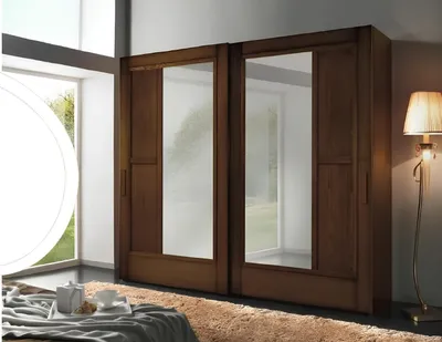 Produktbild von Schränke Kleider Kleiderschrank Schrank Luxus Schwebetüren Design Holz Modern