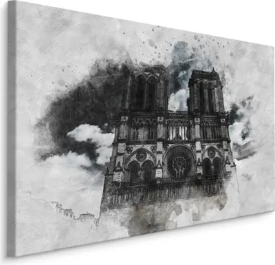 Produktbild von Fabelhafte Canvas LEINWAND BILDER 70x50 cm XXL Kunstdruck Paris Stadt Notre-Dame