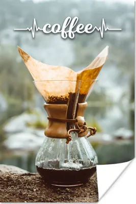 Produktbild von MuchoWow® Poster Kaffee - Zitate - Sprichwörter - Kaffee 80x120 cm - Papierdruck