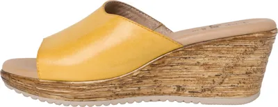 Produktbild von Jana Damenschuhe Pantoletten Fußbett Pantolette Gelb Freizeit, Schuhgröße:39 EU